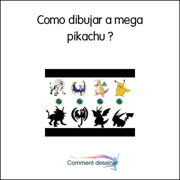 Como dibujar a mega pikachu